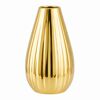Deko-Vase goldfarben geriffelt Ø 9 x 15 cm