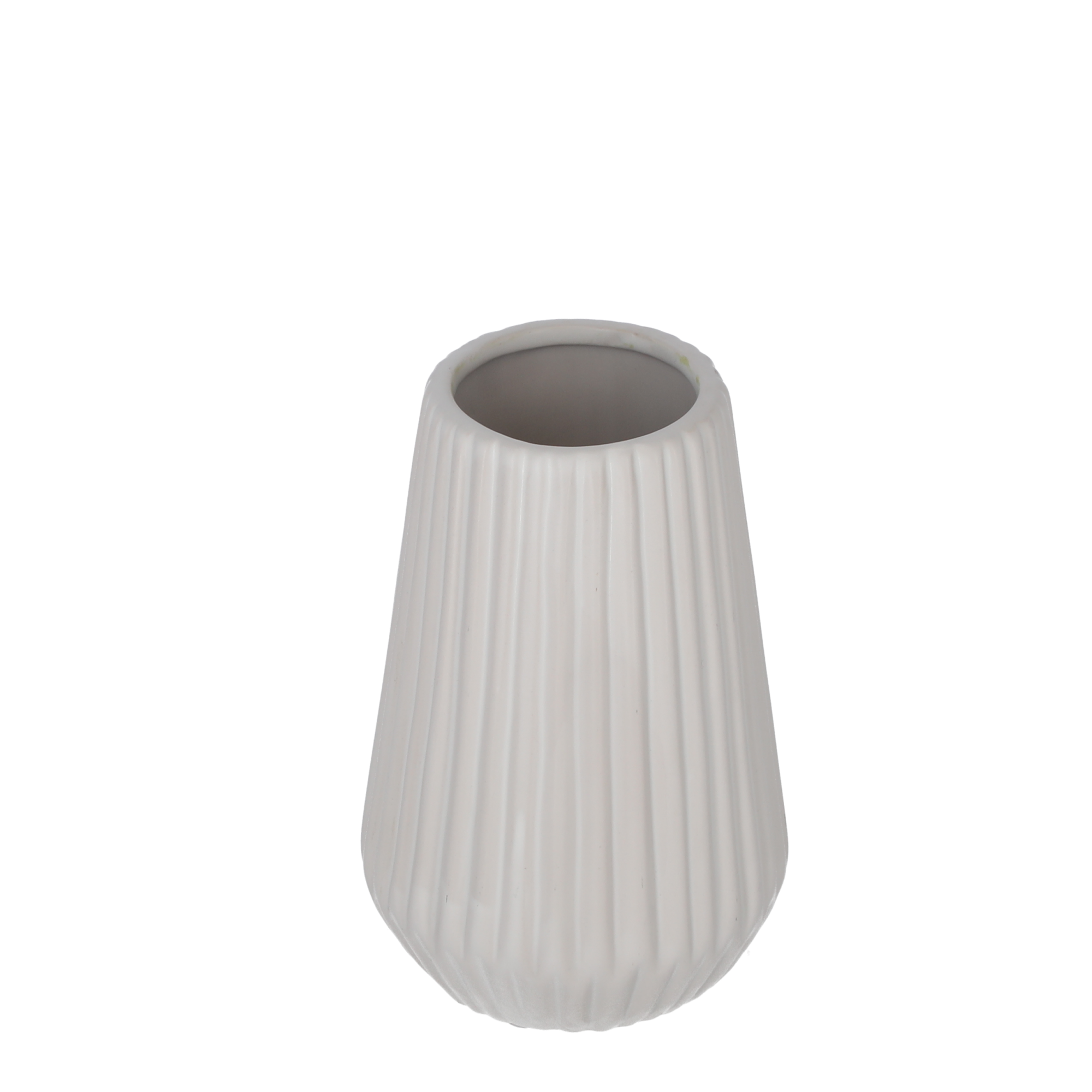 Deko-Vase Riffle weiß 8 x 13,5 cm
