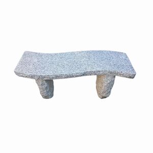 Gartenbank 'Granit River' 2-Sitzer Granit hellgrau 100 x 49 x 30 cm