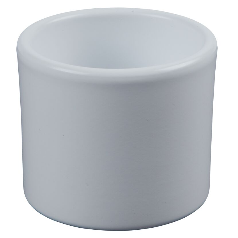 Übertopf Zylinder weiß matt 8 cm