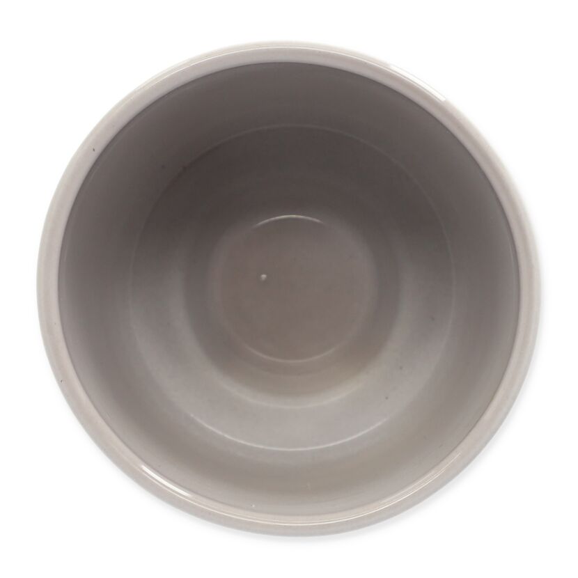 Grauer Übertopf Maria 10cm, von oben