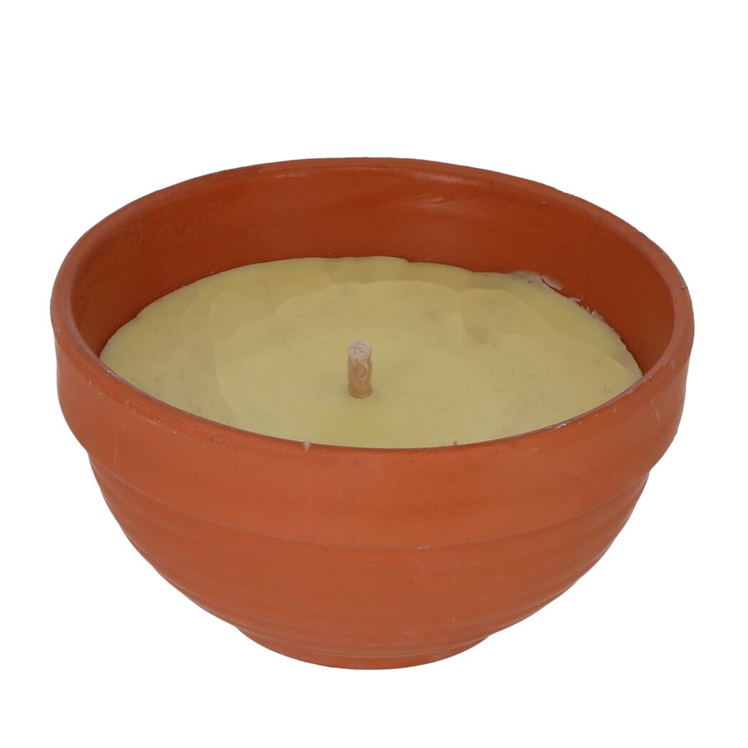 Citronella-Kerze in Tonschale Ø 13 cm