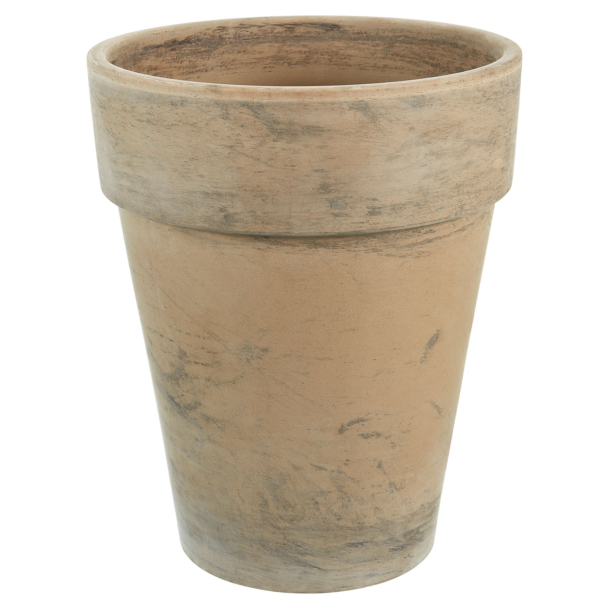 Großer, konischer Pflanztopf, beige