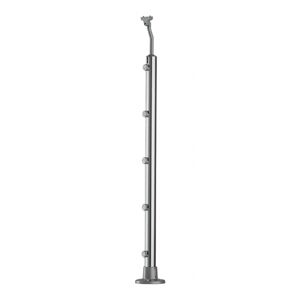 Geländerpfosten 'Prova PS1' aluminium Ø 4 x 91 cm