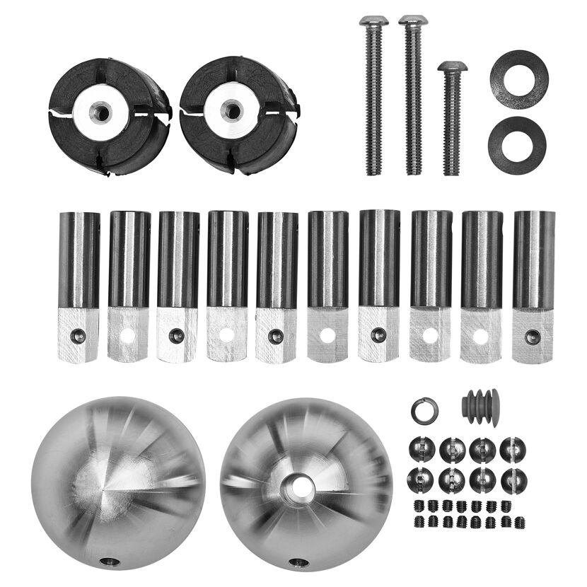 Eck-Set 'ES4' für Aluminium-Geländer-Set, 8-teilig