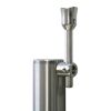 Metallischer Geländerkopf mit seitlichem Halter.