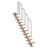Freitragende Mittelholmtreppe mit Holzstufen