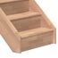 Nahaufnahme einer Holztreppe.