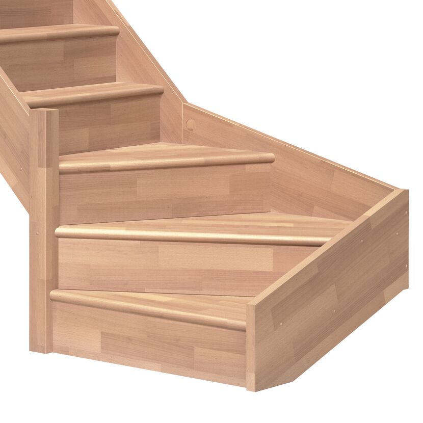 Gewendete Holztreppe Paris in Buche