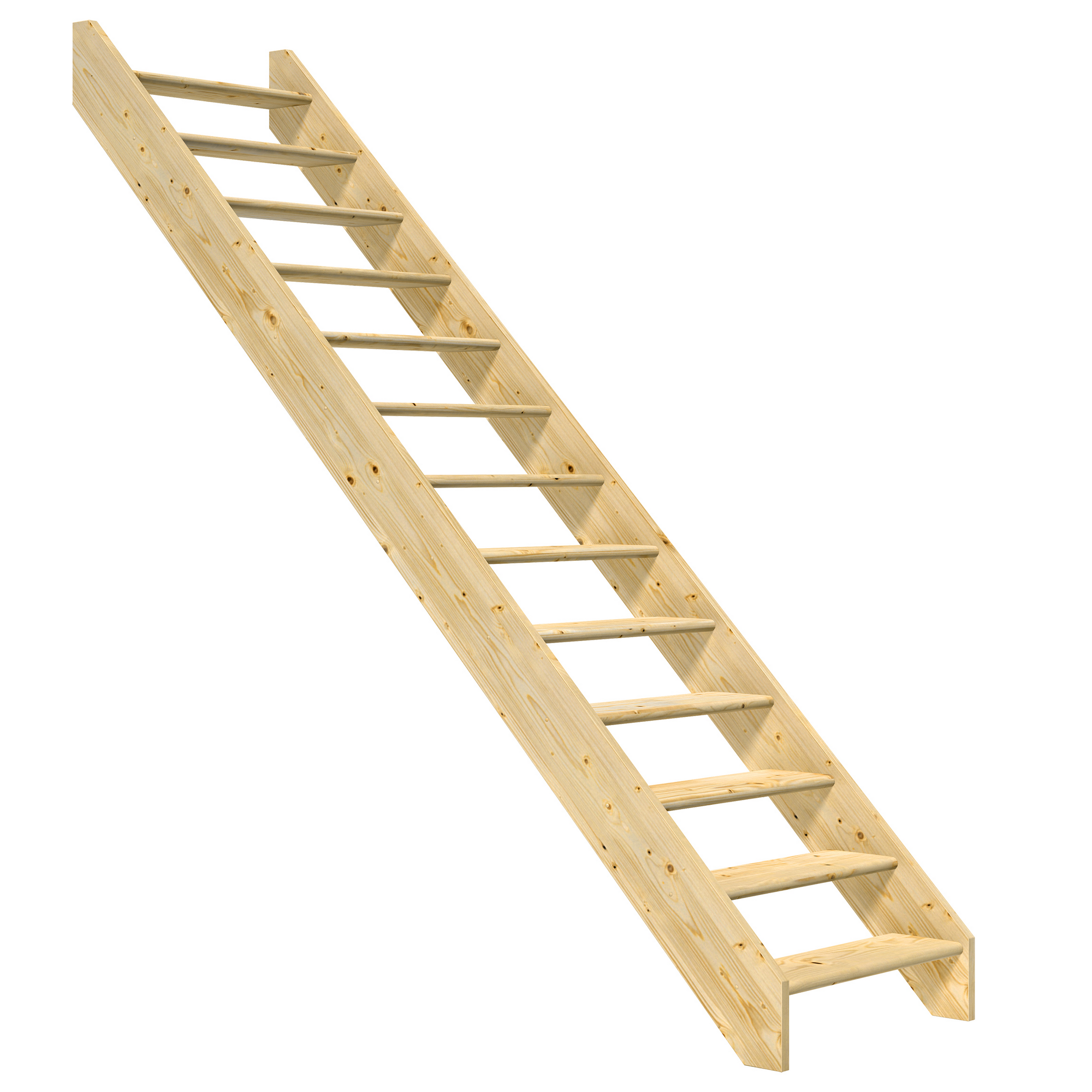 Treppe 'Paris' fichtefarbend gerade 14 Stufen + product picture