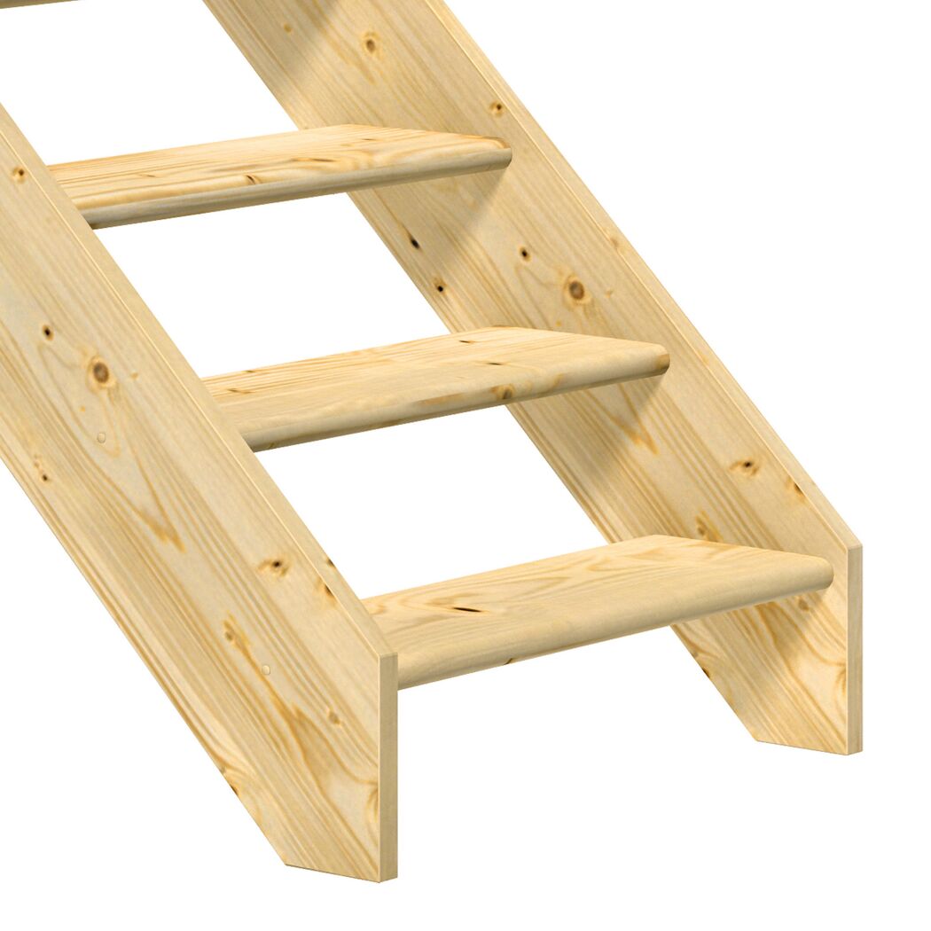 Holztreppe mit Stufen