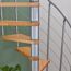 Spindeltreppe Oslo 140 cm grau/buche