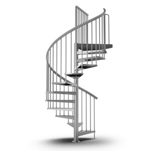 Aussenspindeltreppe 'Gardenspin' verzinkt Ø 155 cm