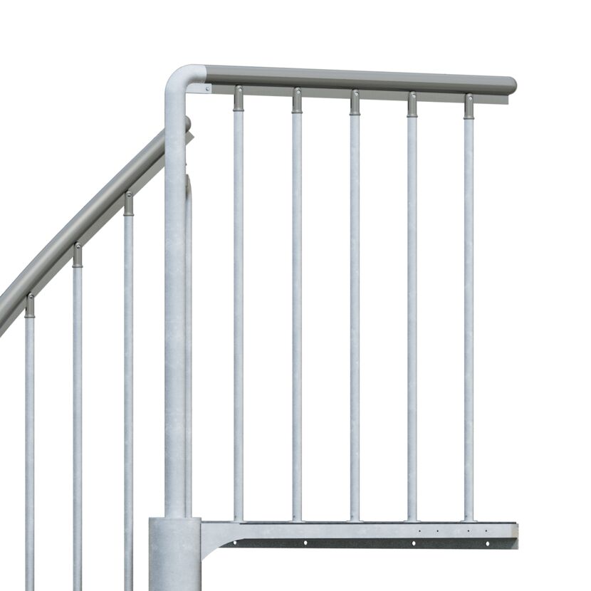 Metallgeländer einer Wendeltreppe