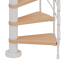 Spindeltreppe 'Oslo' weiß/buche Ø 140 cm