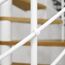 Weiße Spindeltreppe Oslo mit Buchenholzstufen
