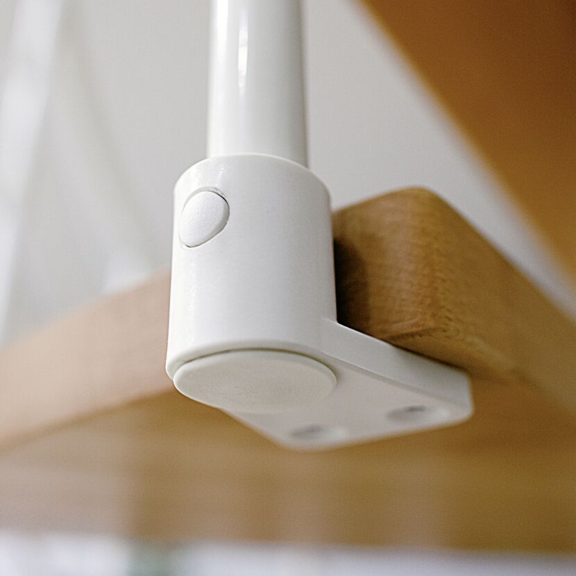 Detailansicht der Befestigung der Spindeltreppe Oslo