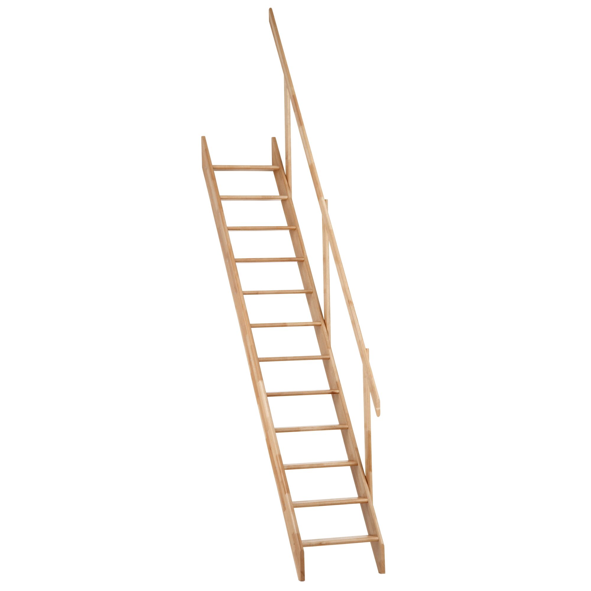 Holztreppe mit Handlauf