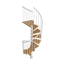 Spindeltreppe 'Montreal' weiß Ø 120 cm, 11 Stufen