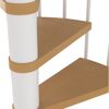 Wendeltreppe MONTREAL weiß mit Holzstufen