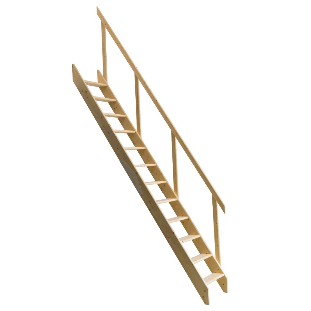 Holztreppe mit 12 Stufen
