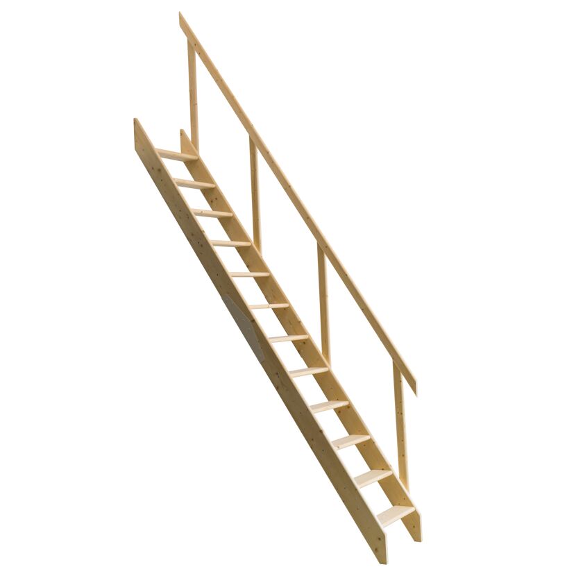 Holztreppe mit 12 Stufen