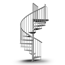 Aussenspindeltreppe 'Gardenspin' Metall Ø 185 cm