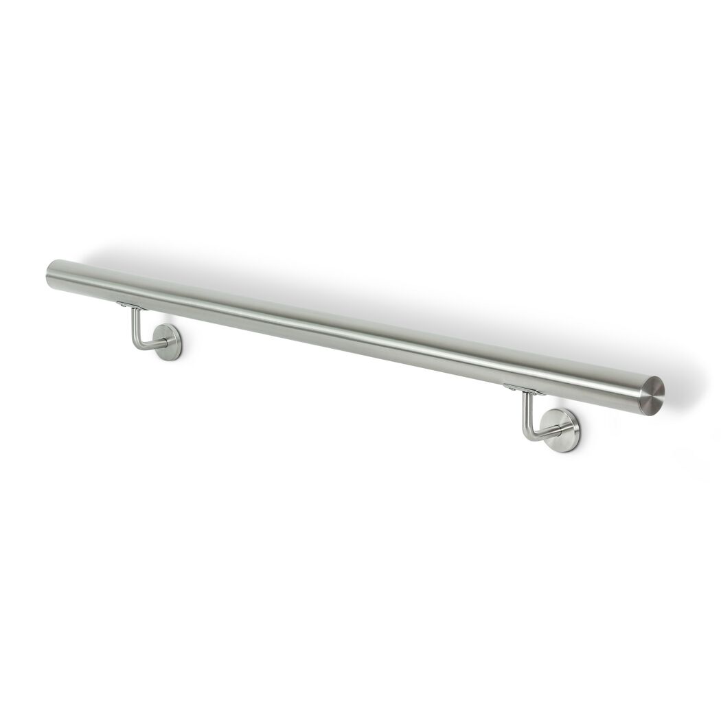 Handlauf Edelstahl gebürstet, 100 cm, Ø 42 mm