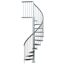 Außenspindeltreppe 'Gardenspin' Metall, 12 Trimax-Stufen Ø 125 cm