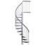 Außenspindeltreppe 'Gardenspin' Metall, 12 Trimax-Stufen Ø 125 cm