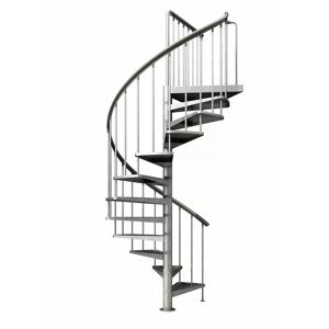 Außenspindeltreppe 'Gardenspin' Metall 13 Lochblechstufen Ø 125 cm