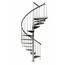 Außenspindeltreppe 'Gardenspin' Metall 15 Lochblechstufen Ø 125 cm