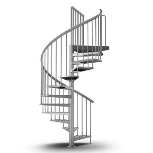 Außenspindeltreppe 'Gardenspin' Metall 12 Lochblechstufen Ø 185 cm