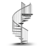Außenspindeltreppe 'Gardenspin' Metall 14 Lochblechstufen Ø 185 cm
