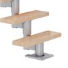 Mittelholmtreppe 'Dublin' buchefarbend/perlgrau gerade, Einzelstabgeländer 12 Stufen