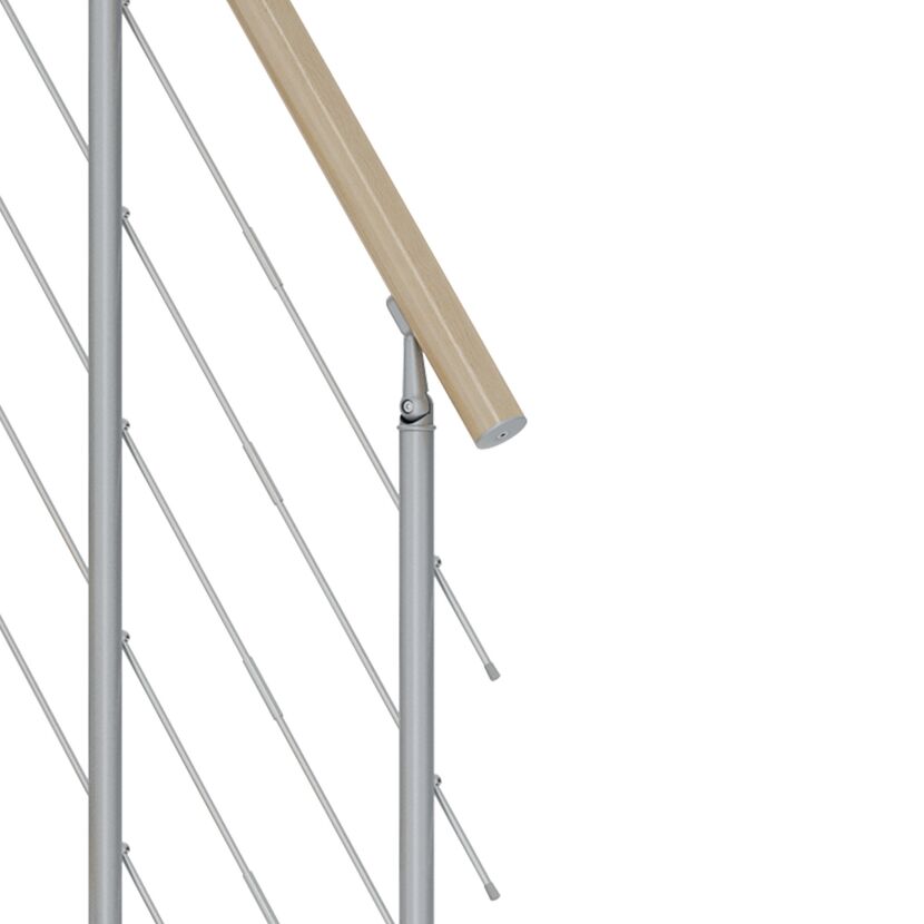 Holzhandlauf mit Edelstahlgeländer