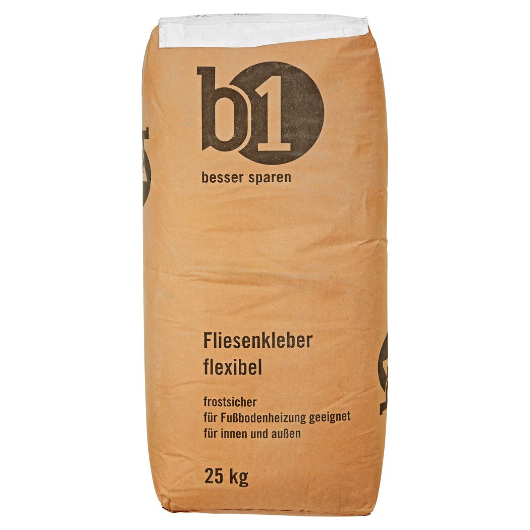 25 kg Sack Fliesenkleber flexibel von b1