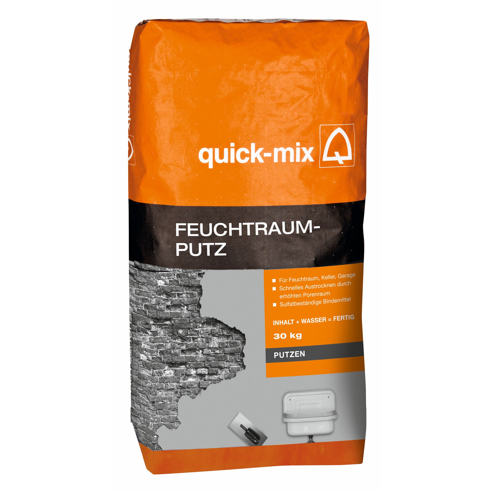 Quick-Mix Feuchtraumputz, 30 kg Sack