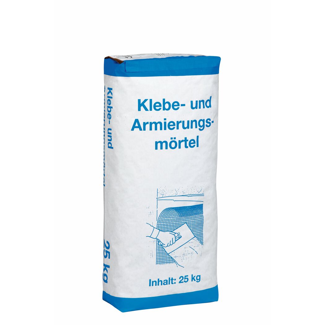 Sack Klebe- und Armierungsmörtel 25 kg, Kelle