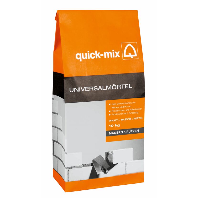 Quick-Mix Universalmörtel, 10 kg Sack, Kelle