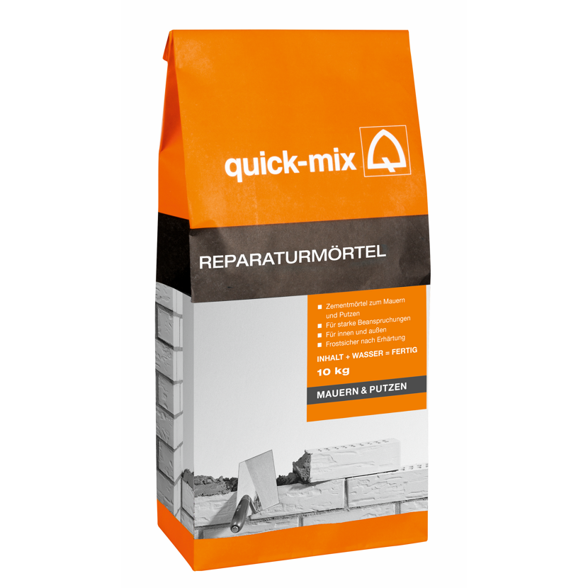 Quick-Mix Reparaturmörtel, 10 kg Sack, Kelle, Ziegel