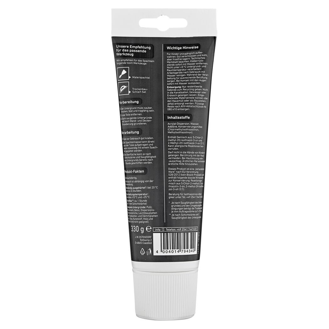 Tube mit Reparaturspachtel