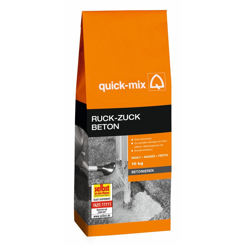 quick-mix Ruck-Zuck Beton, 10 kg, mit Gießkanne