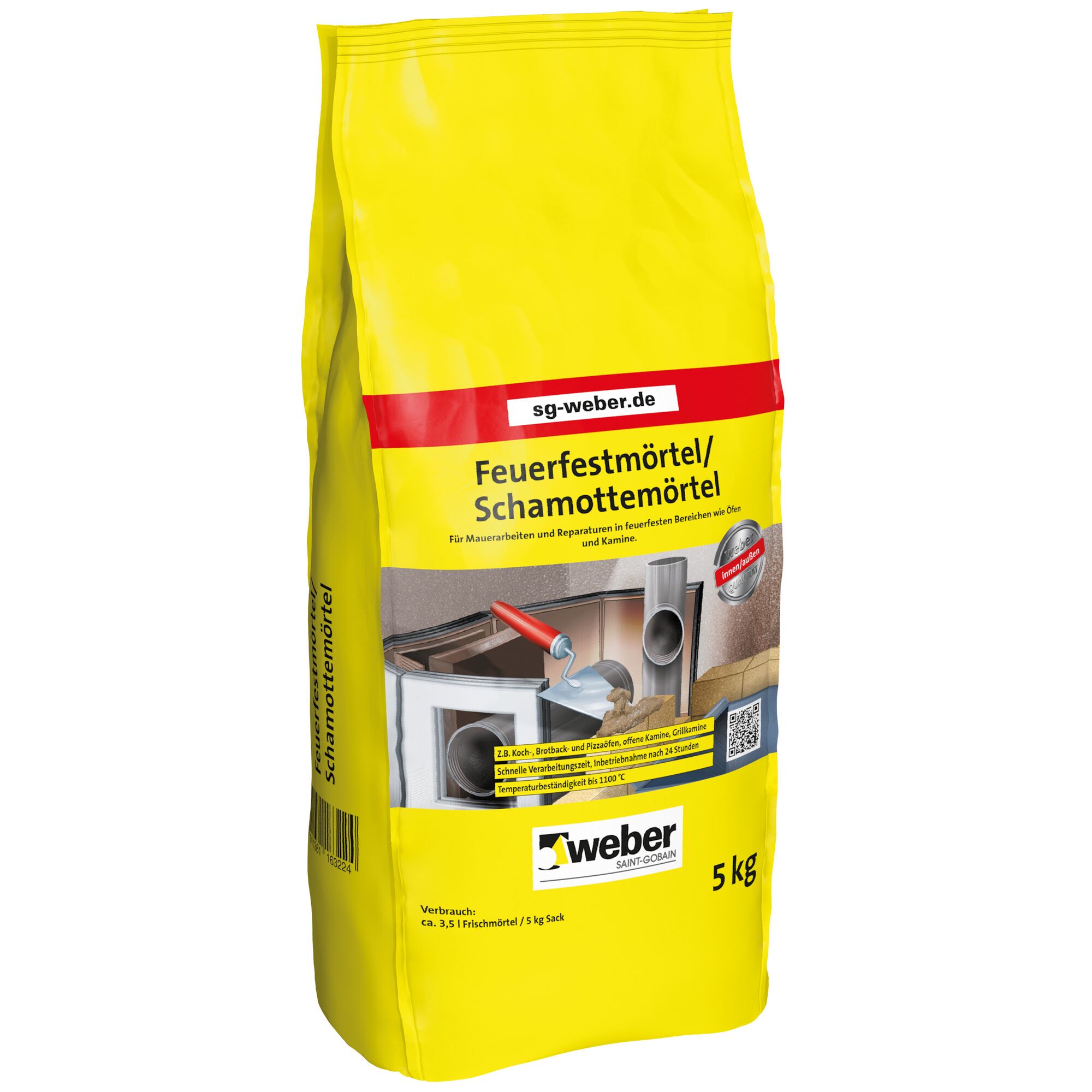 Weber Feuerfestmörtel, 5 kg Sack