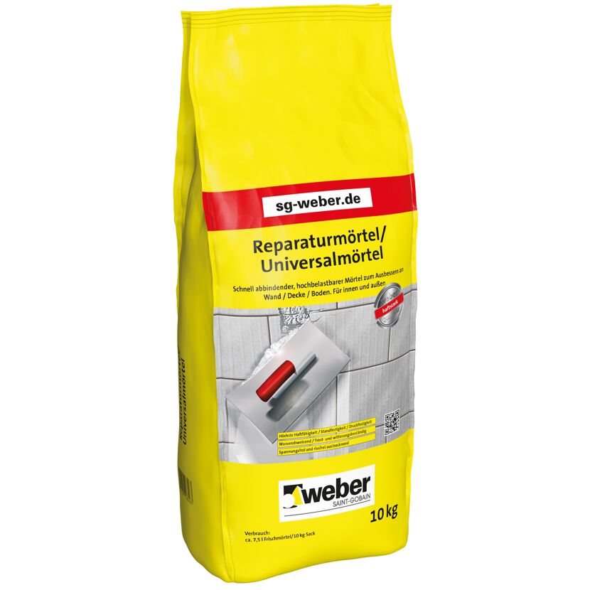 Weber Reparaturmörtel, 10 kg Sack, Tragegriff, Kelle