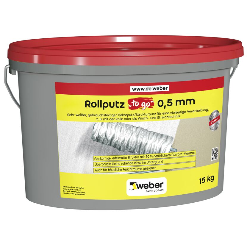 Eimer mit Weber Rollputz to go 0,5 mm