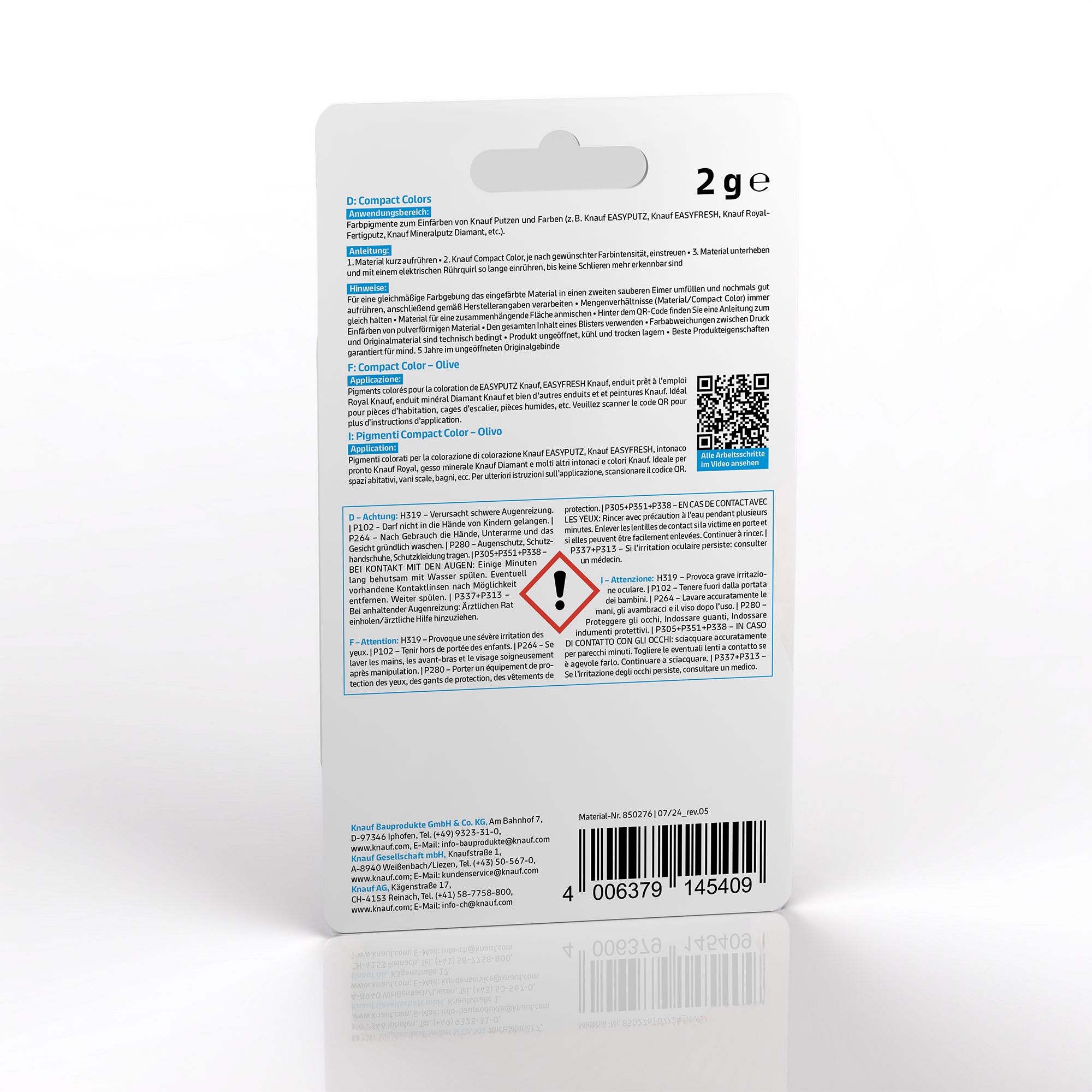 Farbpulver 'Compact Color' olivefarben 2 g