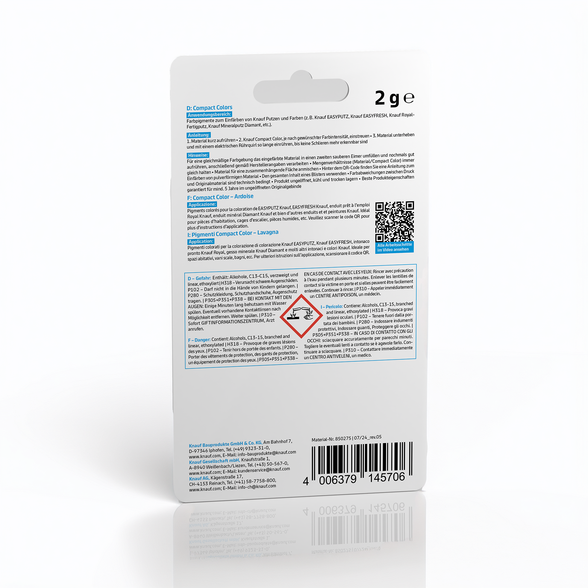 Farbpulver 'Compact Color' schieferfarben 2 g