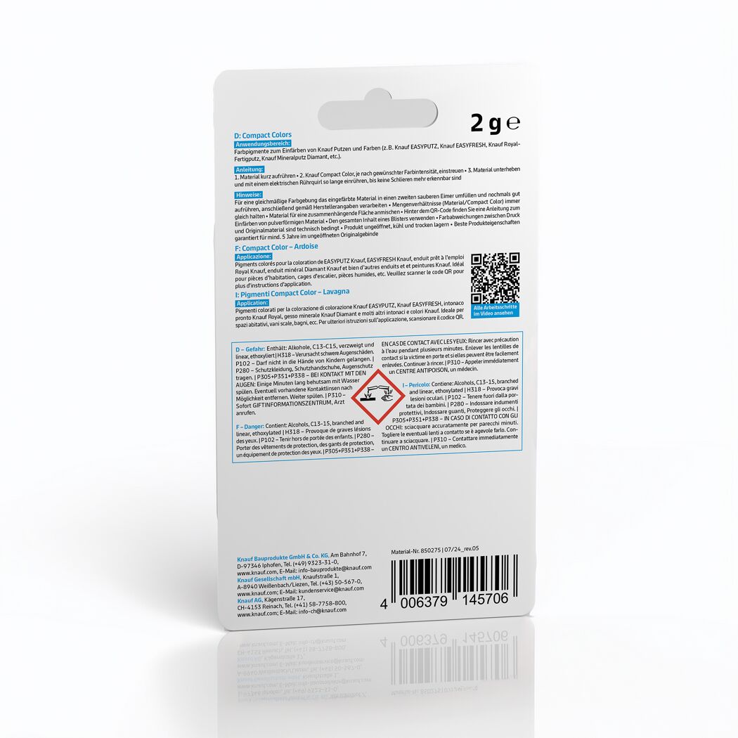 Farbpulver 'Compact Color' schieferfarben 2 g