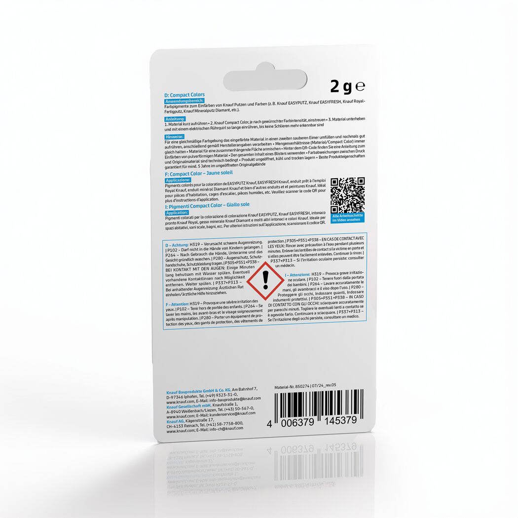 Farbpulver 'Compact Color' sonnengelb 2 g